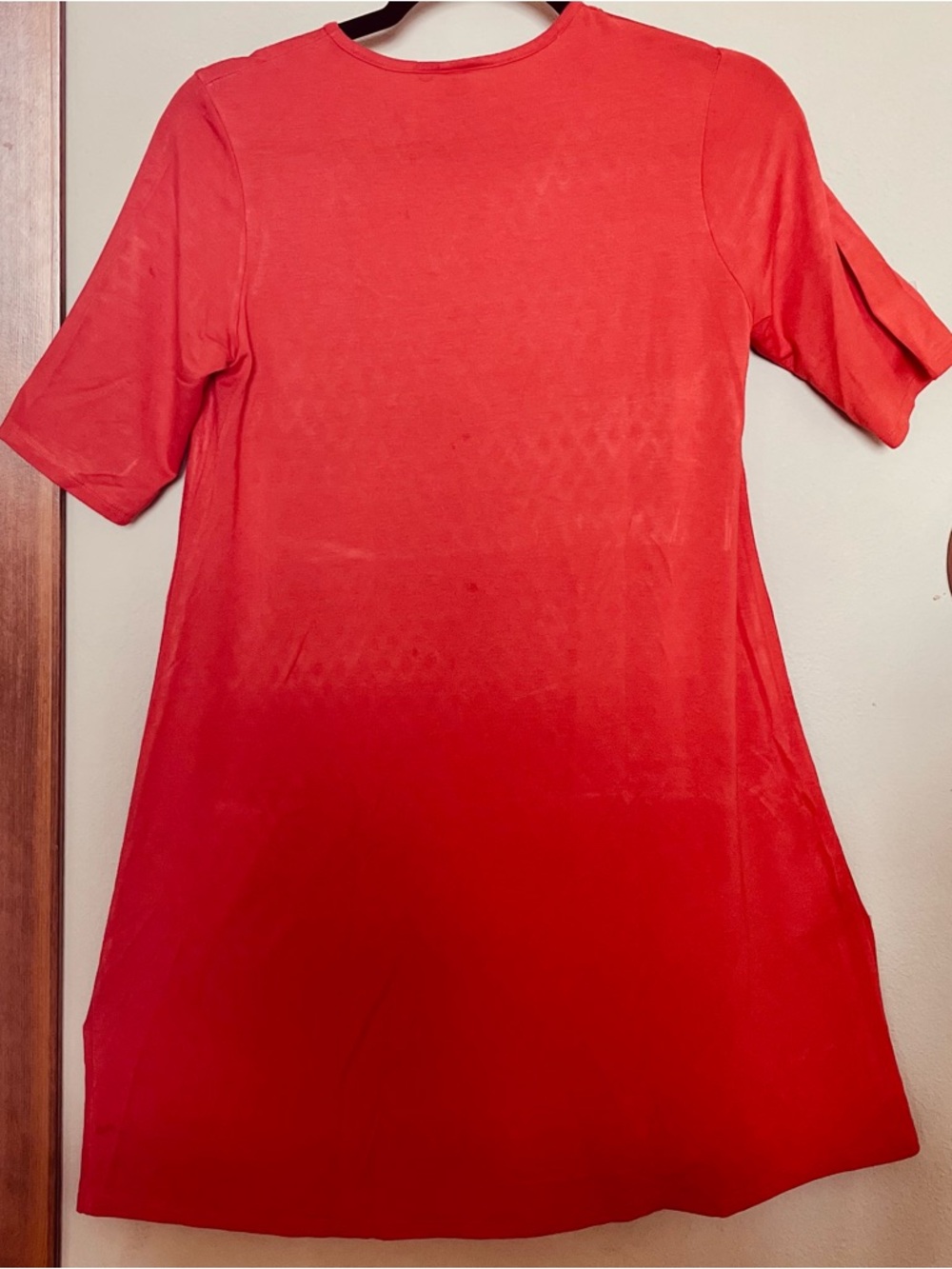 Rachel Pally Bright tangerine Short-Sleeve Shift Dress Sz M - Picture 3 of 8